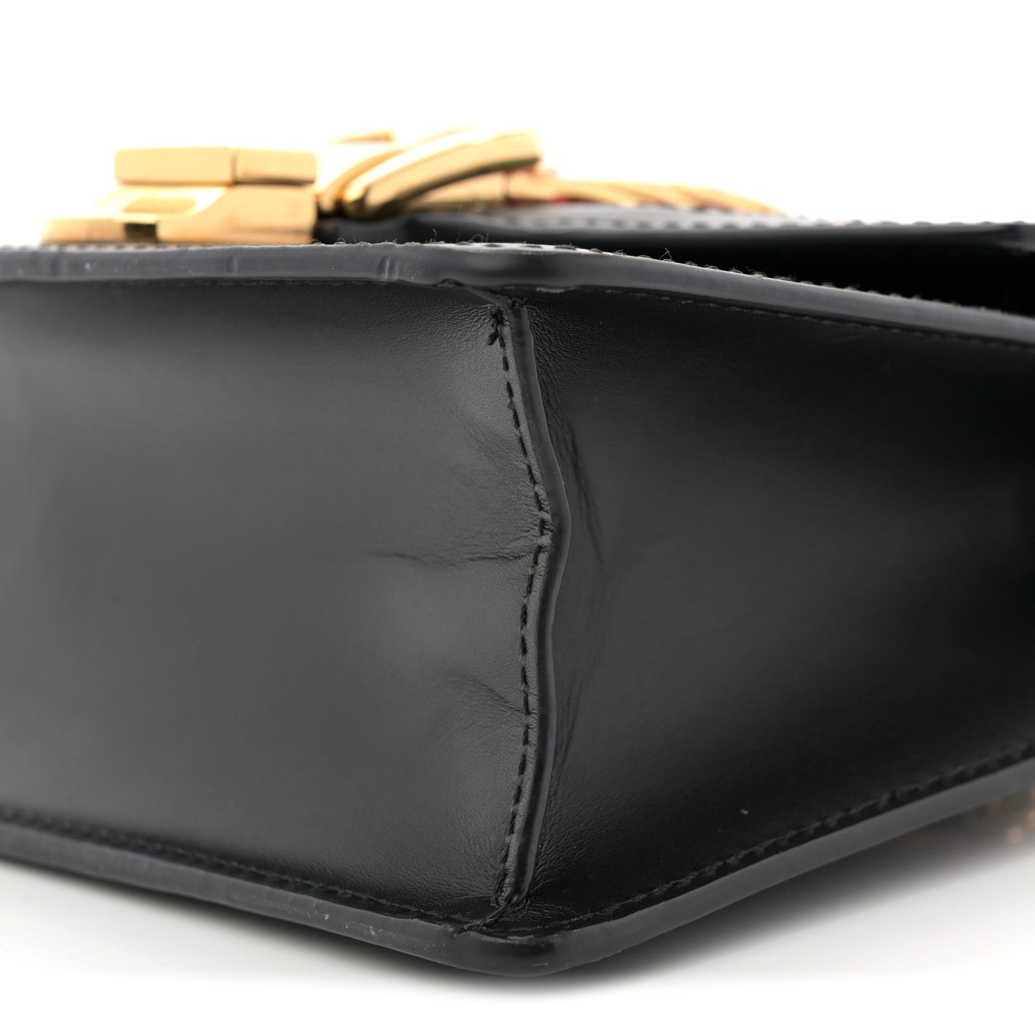 Calfskin Mini Sylvie Shoulder Bag Black