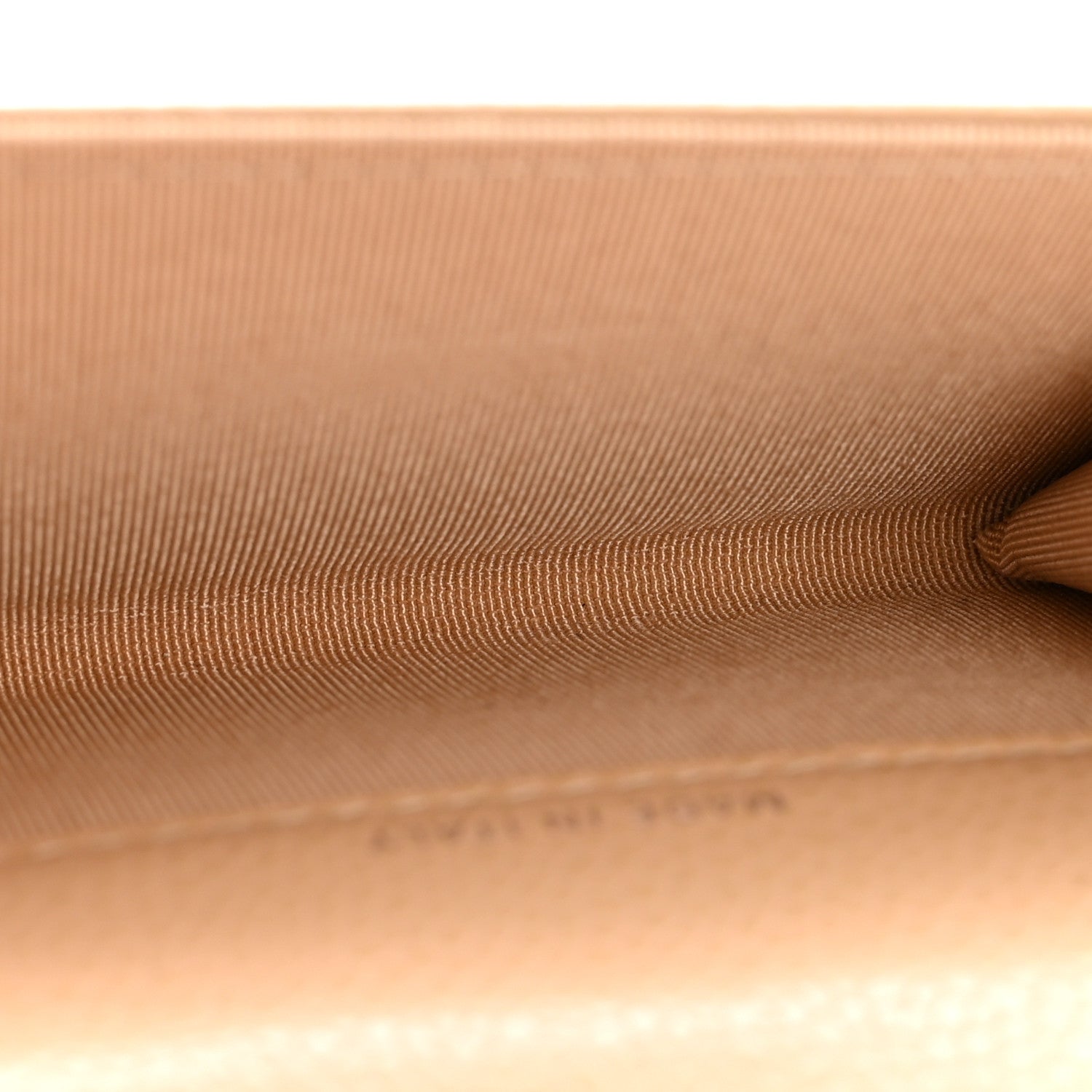Caviar Quilted Flap  Holder Wallet Beige