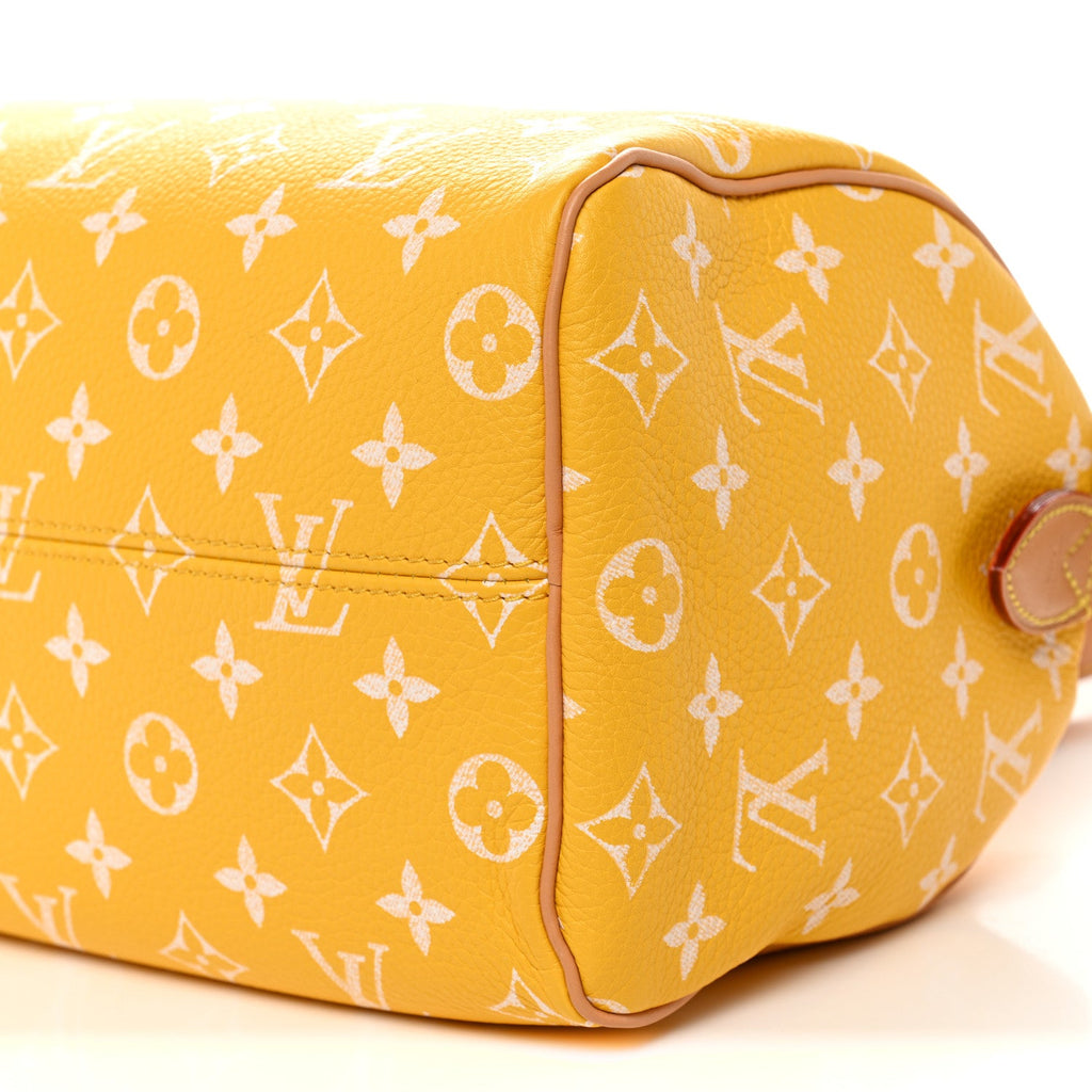 Calfskin Monogram Speedy P9 Bandouliere 25 Jaune Mat