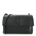 Grain De Poudre Medium West Hollywood Monogram Fold-Over Black