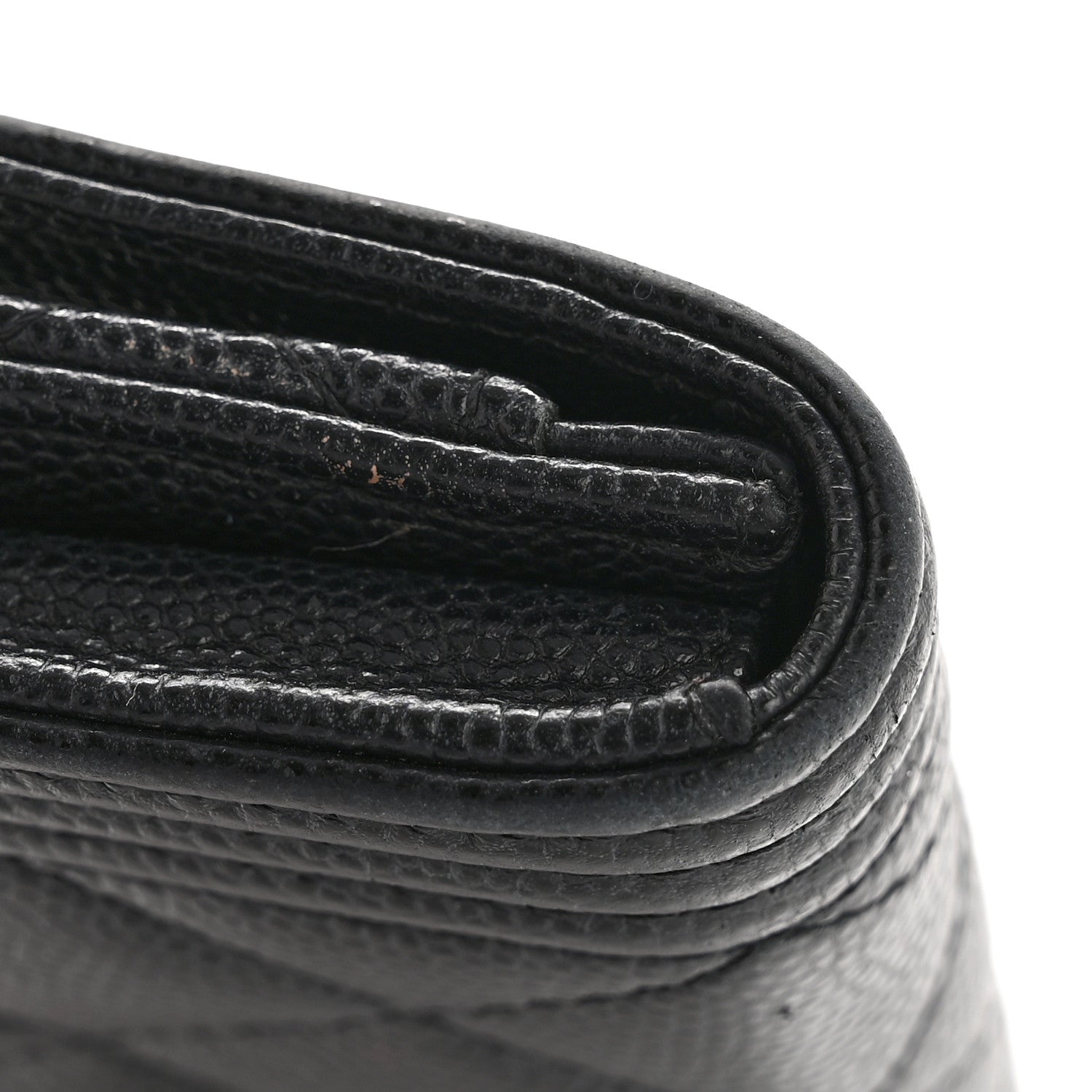 Caviar Quilted Boy Flap  Holder Black