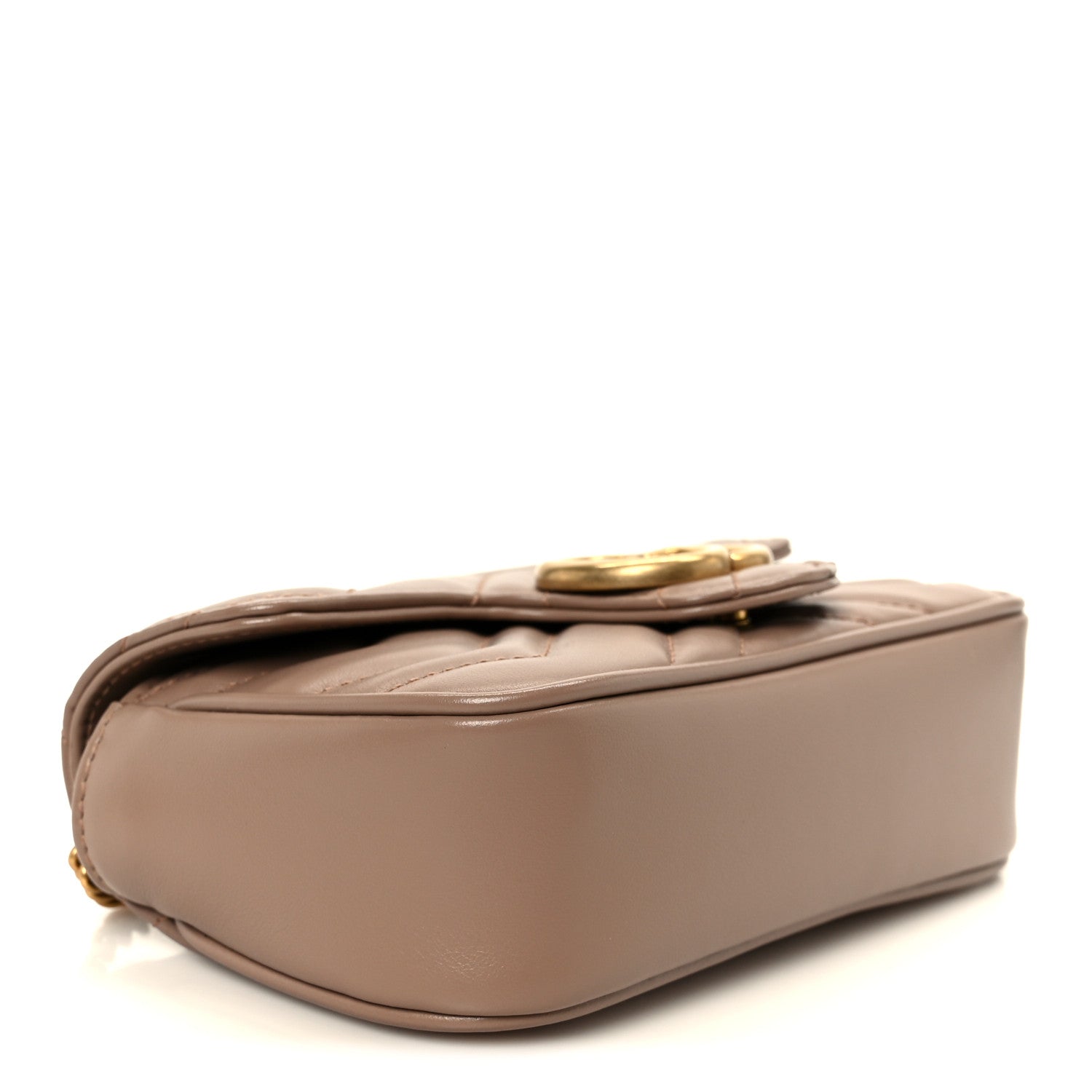 Calfskin Matelasse Super Mini GG Marmont Shoulder Bag Porcelain Rose