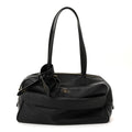 Grained Calfskin Medium Carrie Bowling Bag Black