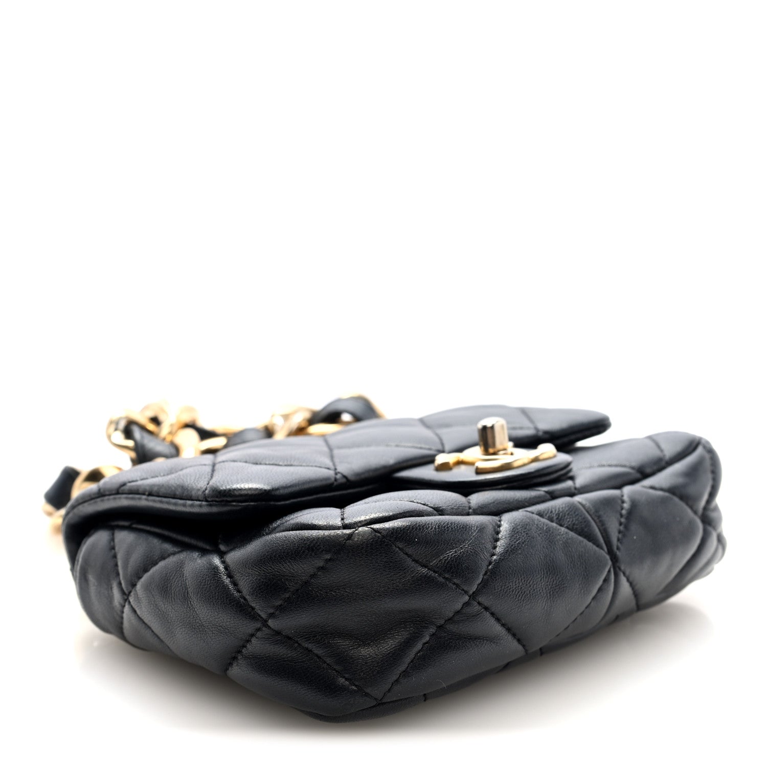 Lambskin Quilted Mini CC Funky Town Flap Black