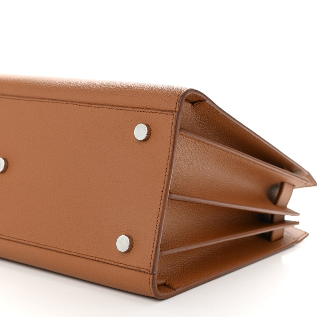 Grained Calfskin Small Sac De Jour Saddle Brown