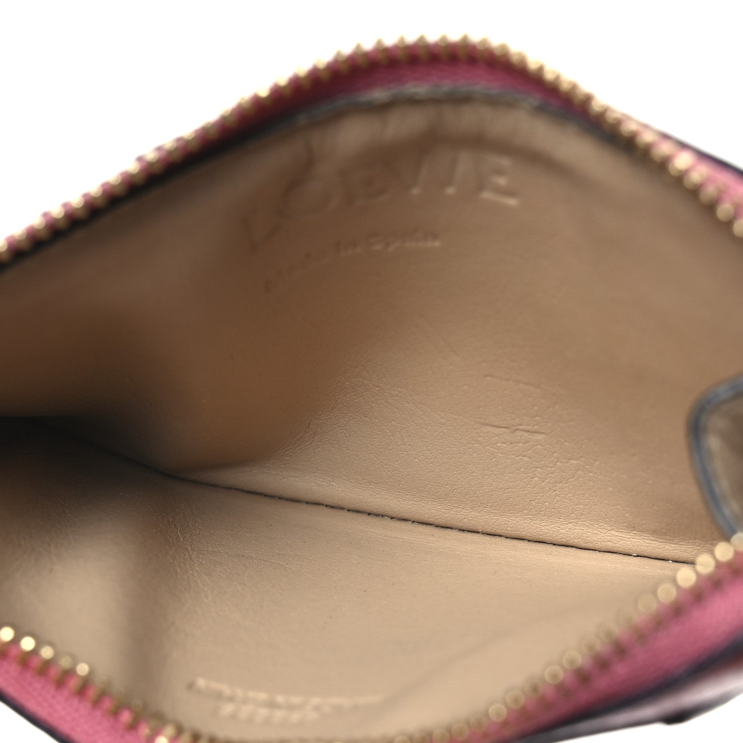 Soft Grained Calfskin Coin  Holder Plumrose Ebony