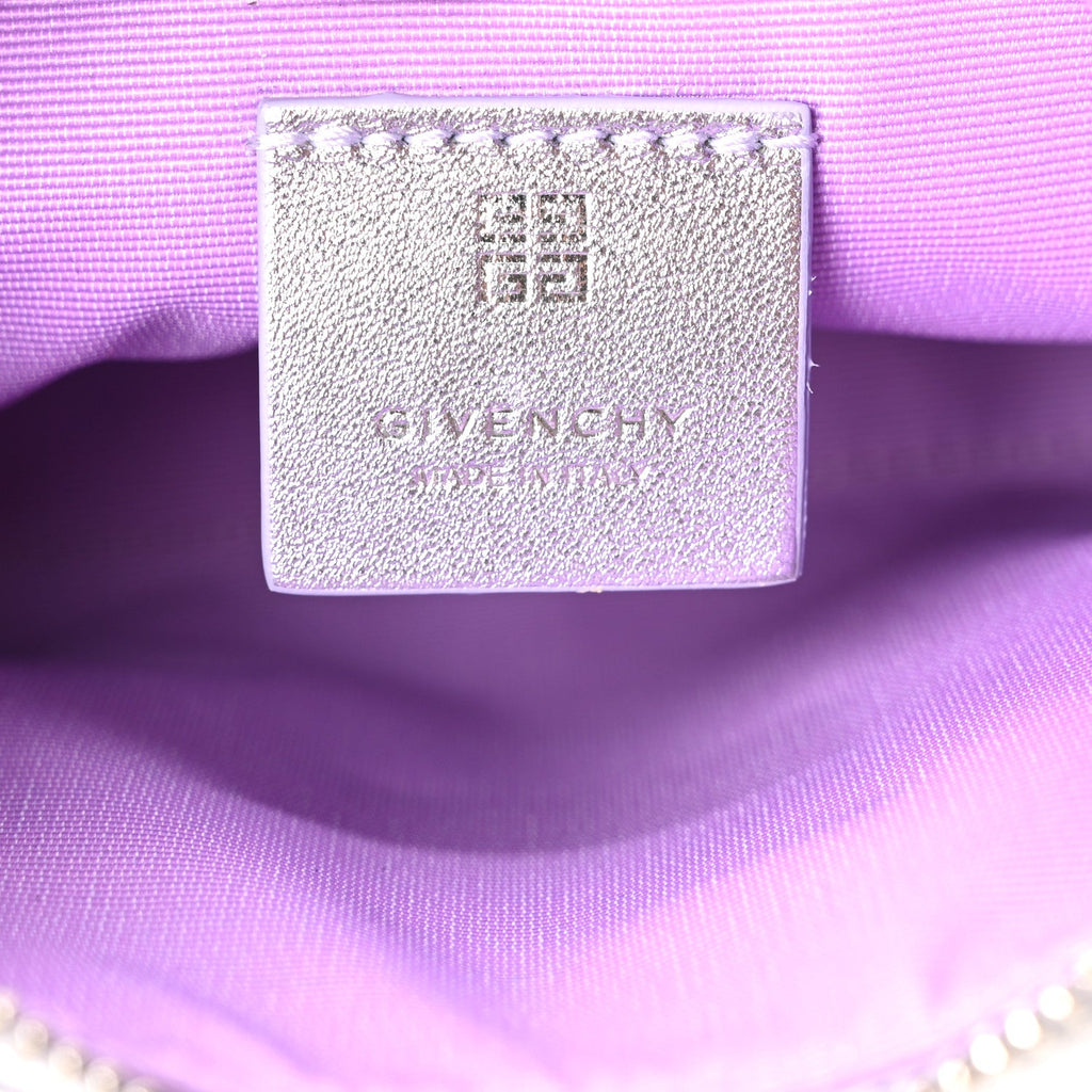 Satin Strass Mini Voyou Boyfriend Party Bag Lavender