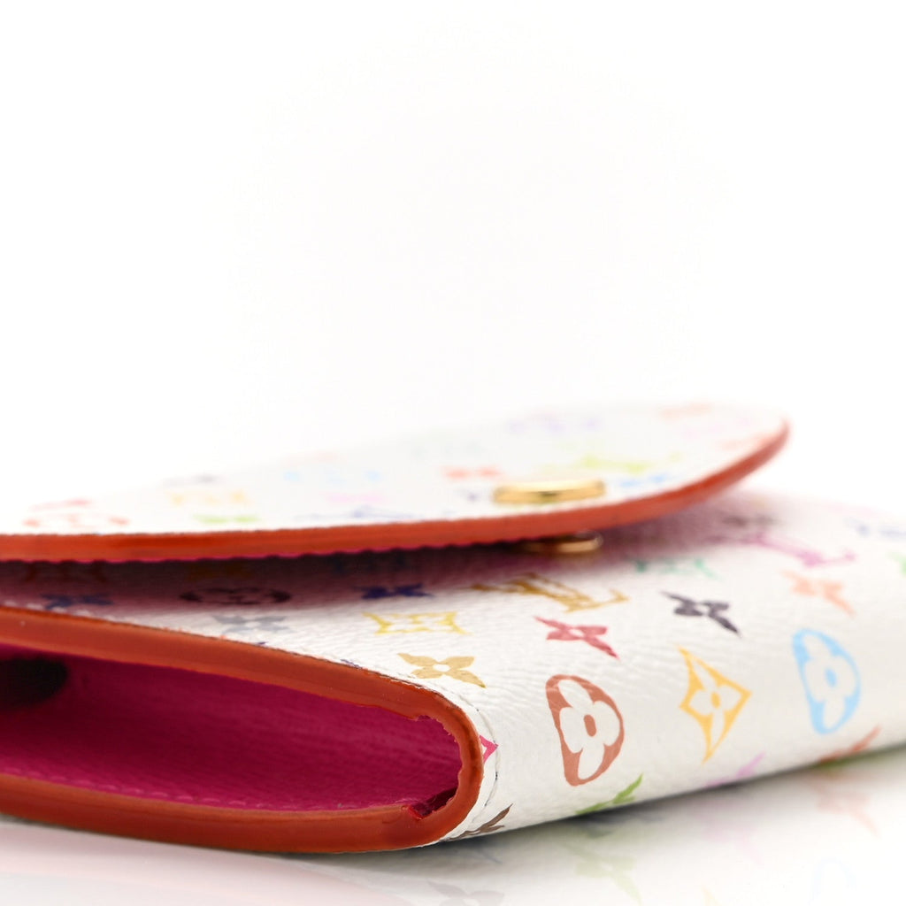 LV X TM Monogram Multicolor Rosalie Coin Purse White Kawaii Pink