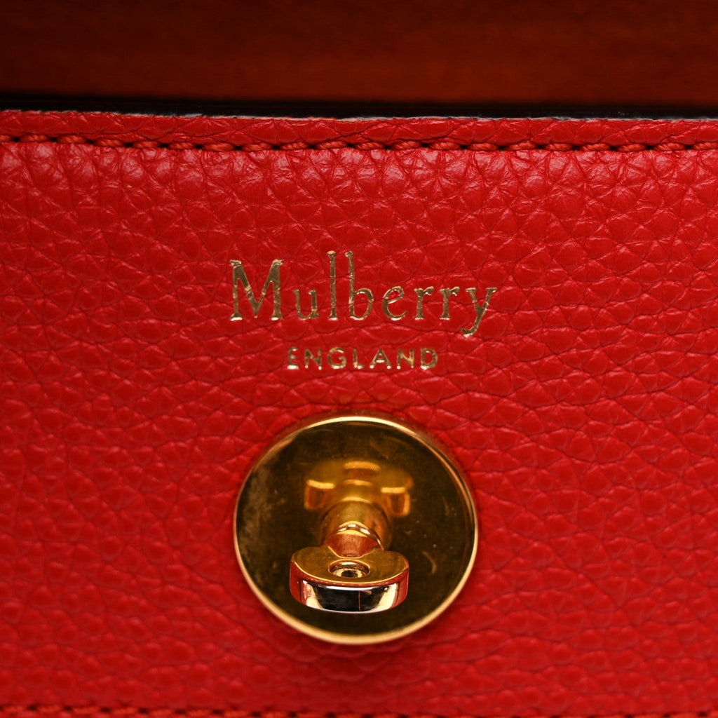 Classic Grain Small Bayswater Satchel Scarlet Red