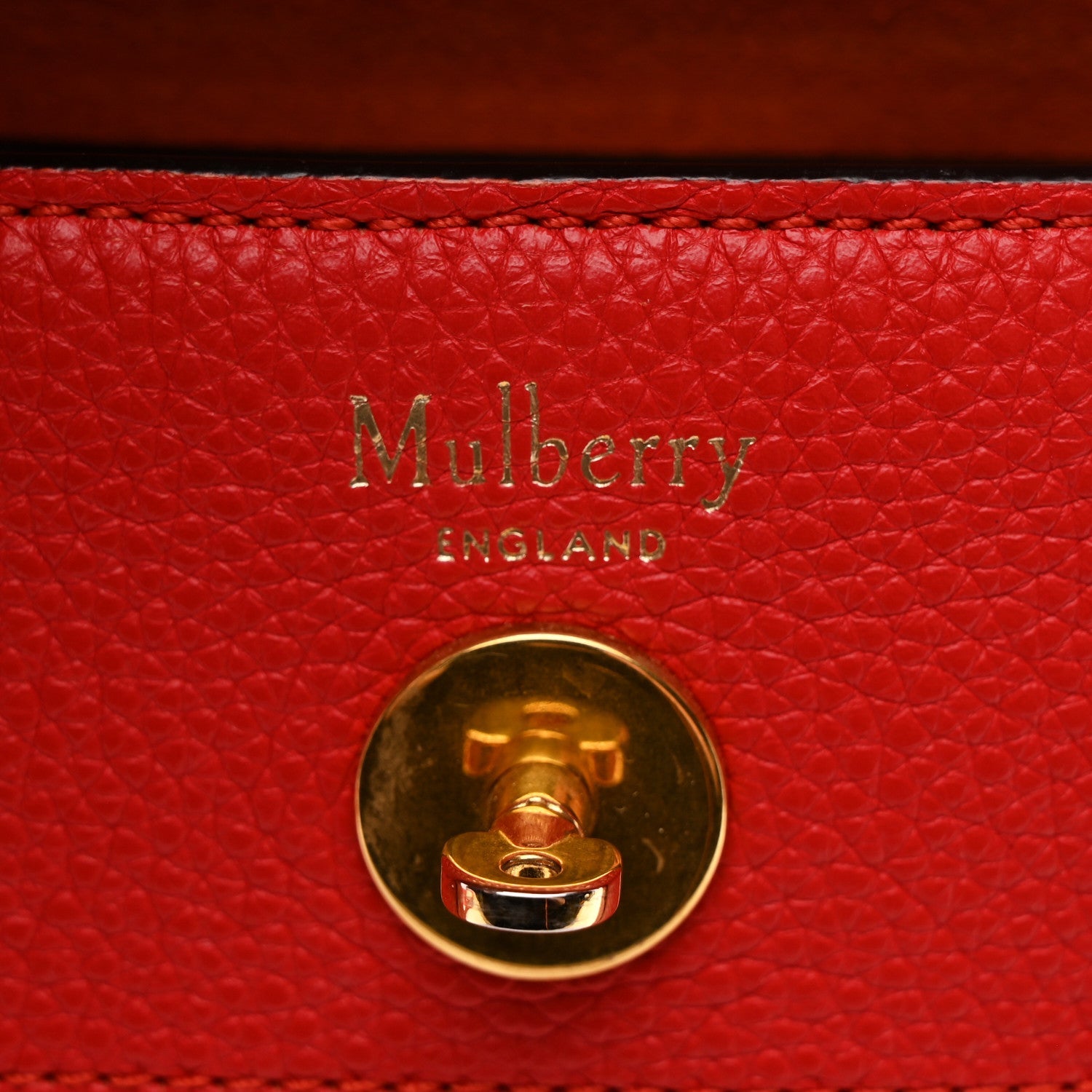 Classic Grain Small Bayswater Satchel Scarlet Red