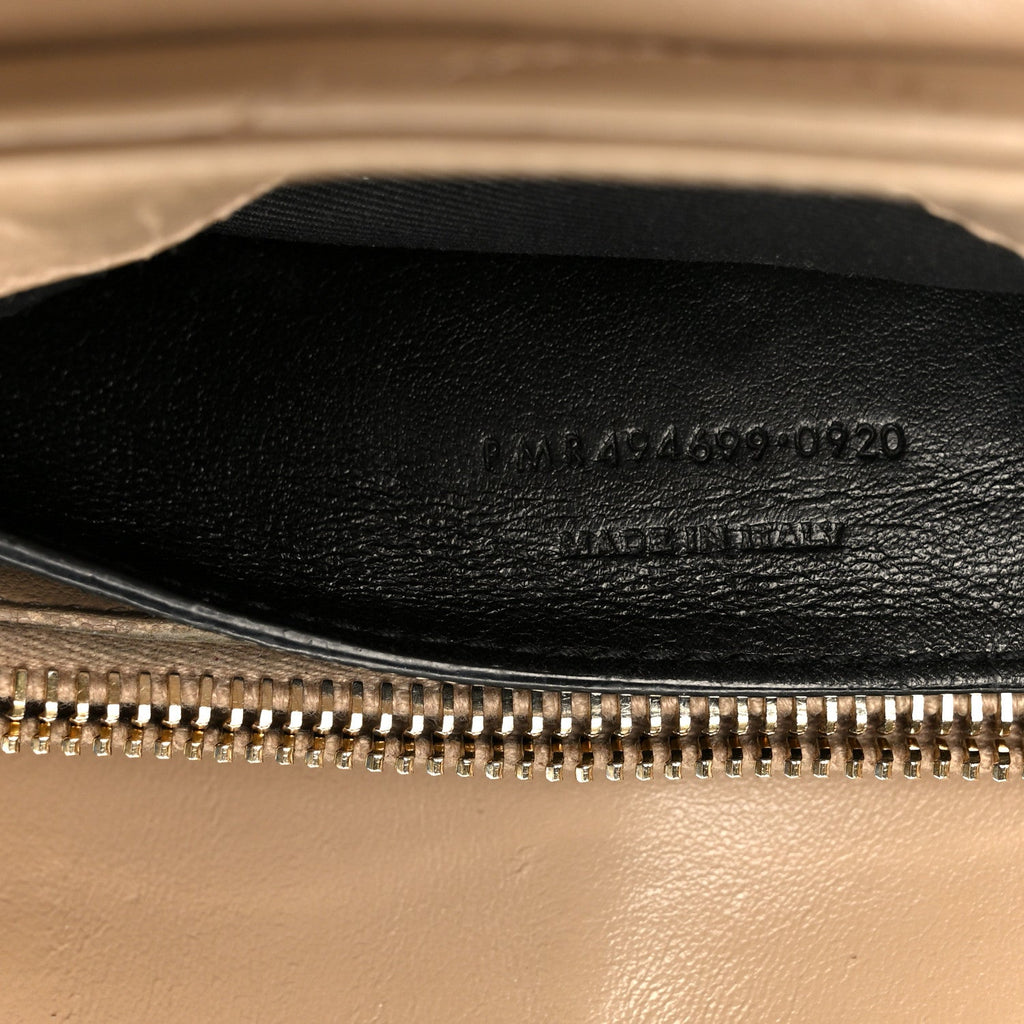 Calfskin Y Quilted Monogram Small Loulou Chain Satchel Dark Beige