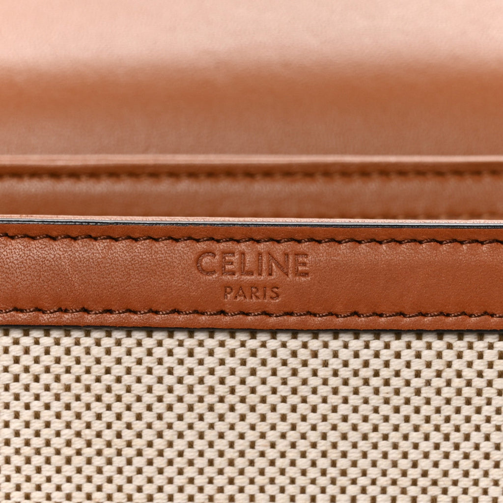 Textile Natural Calfskin Teen Triomphe White Tan