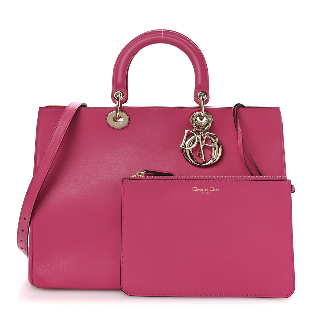 Smooth Calfskin Large Diorissimo Tote Fuchsia