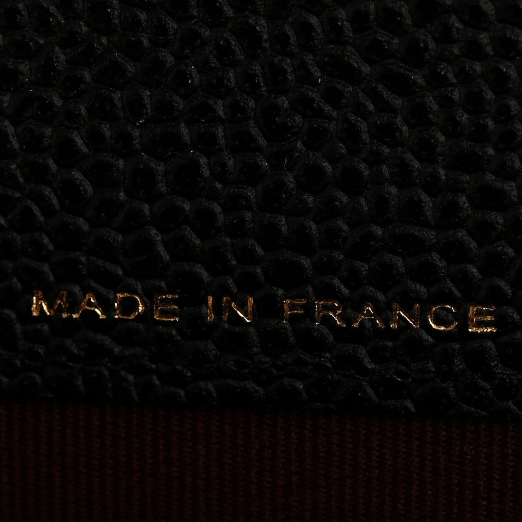 Caviar Quilted Flap  Holder Wallet Black