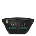 Grained Calfskin Small Logo Belt Bag Black
