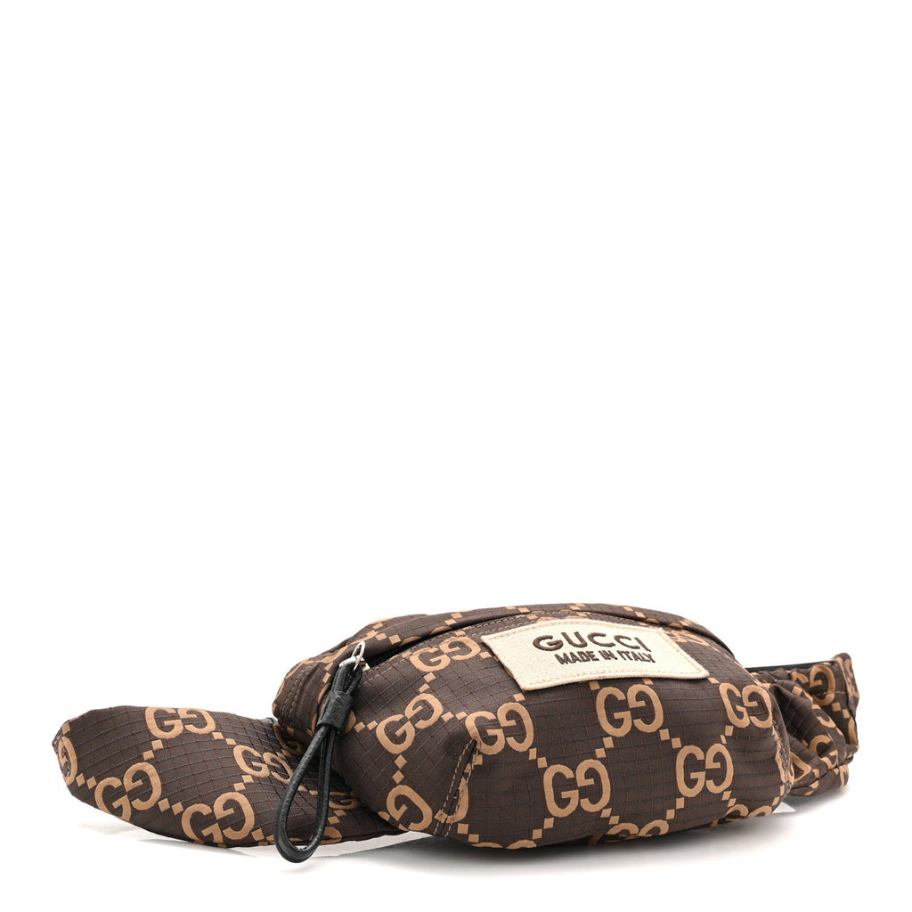 Recycled Polyester Monogram Jumbo GG Belt Bag Ebony Beige