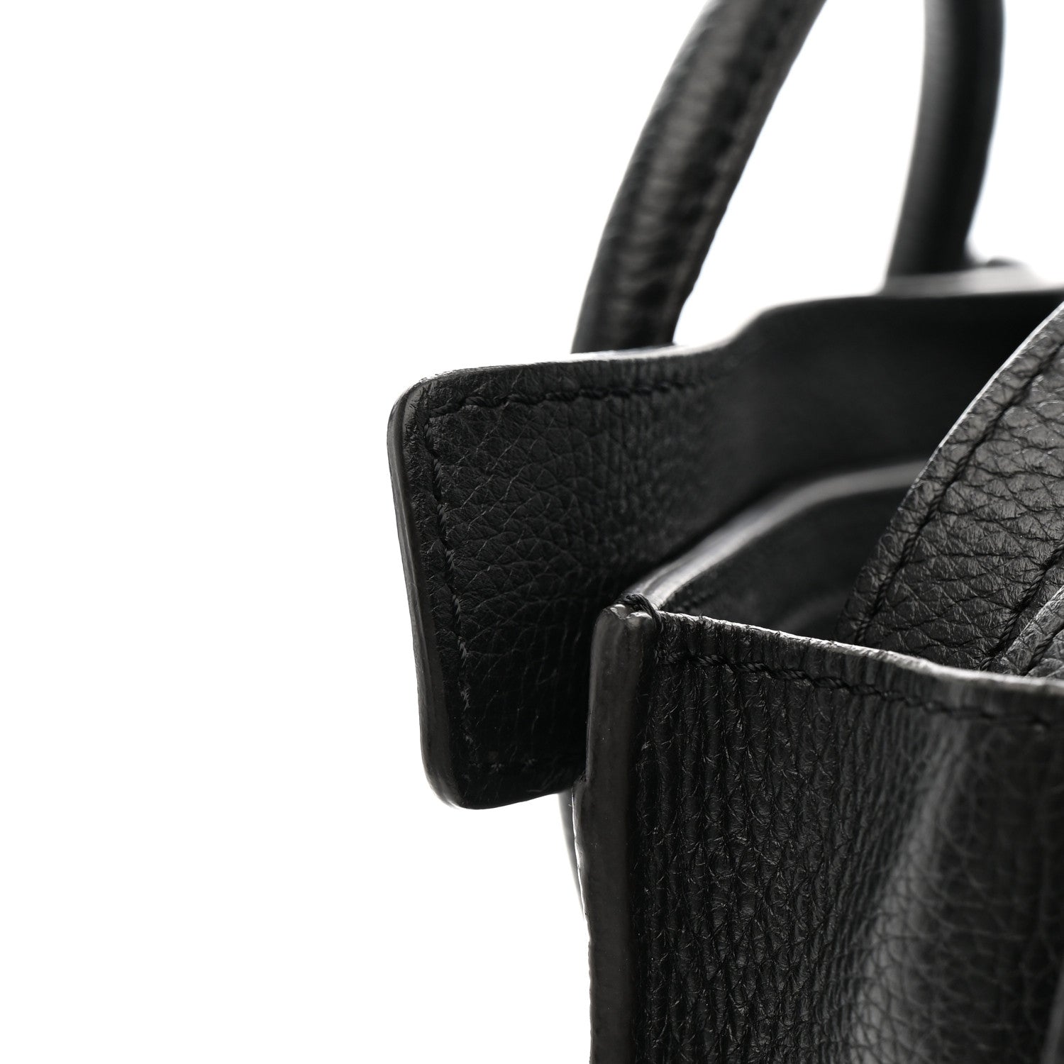 Drummed Calfskin Nano Luggage Black