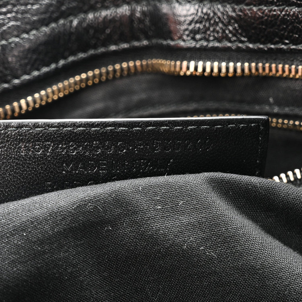 Chevre Gold Metallic Edge Hardware City Black