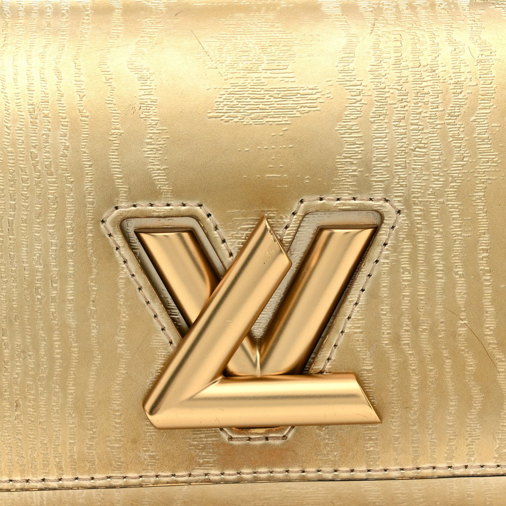 Calfskin Gravity Twist Shoulder Bag PM Gold