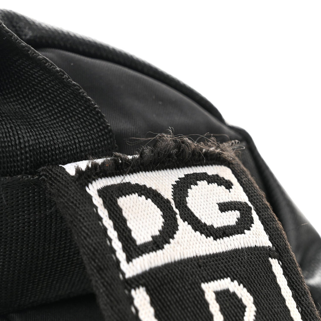 Calfskin Coated Canvas Vulcano Backpack Black