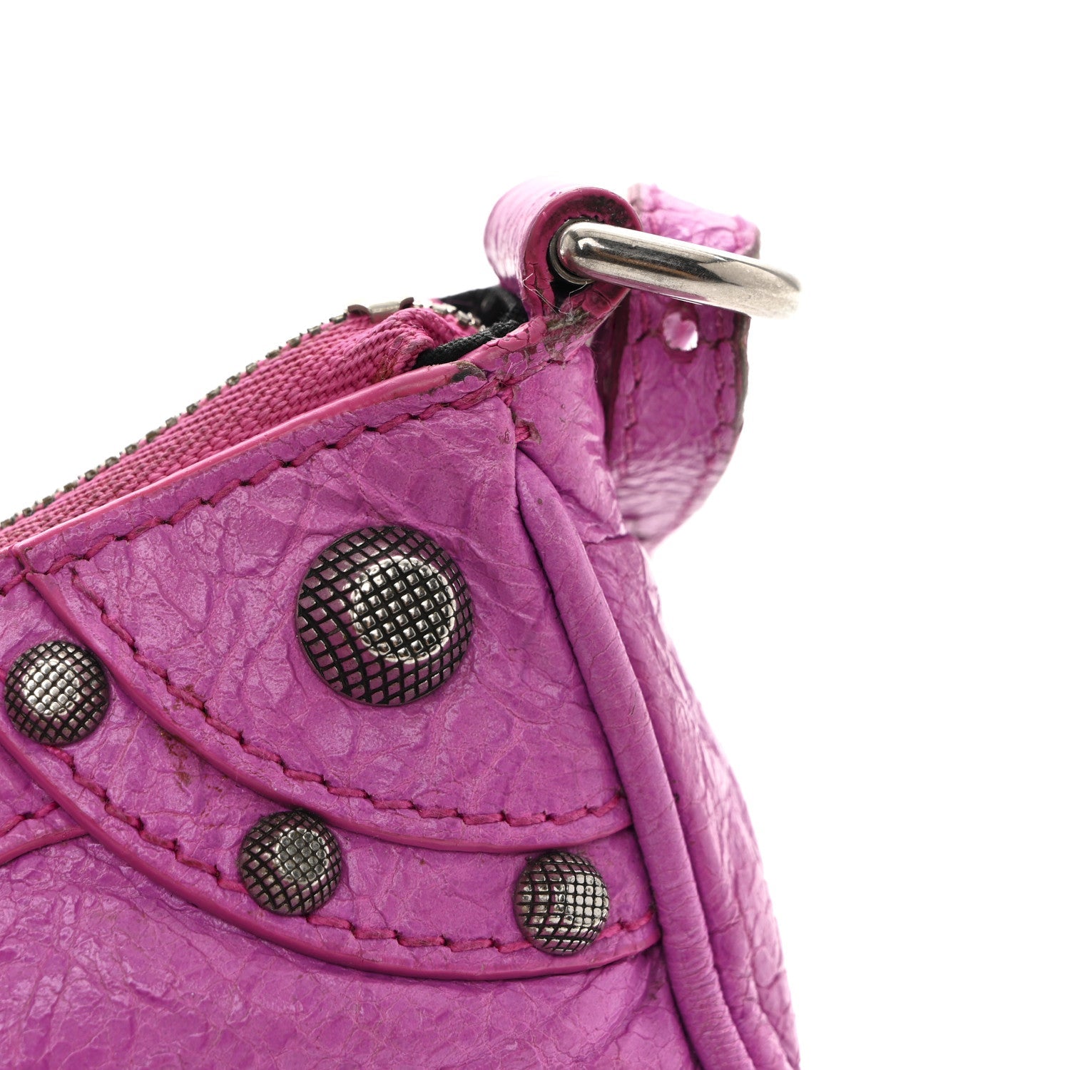 Agneau Arena Le Cagole Mini Purse With Chain Lipstick Pink