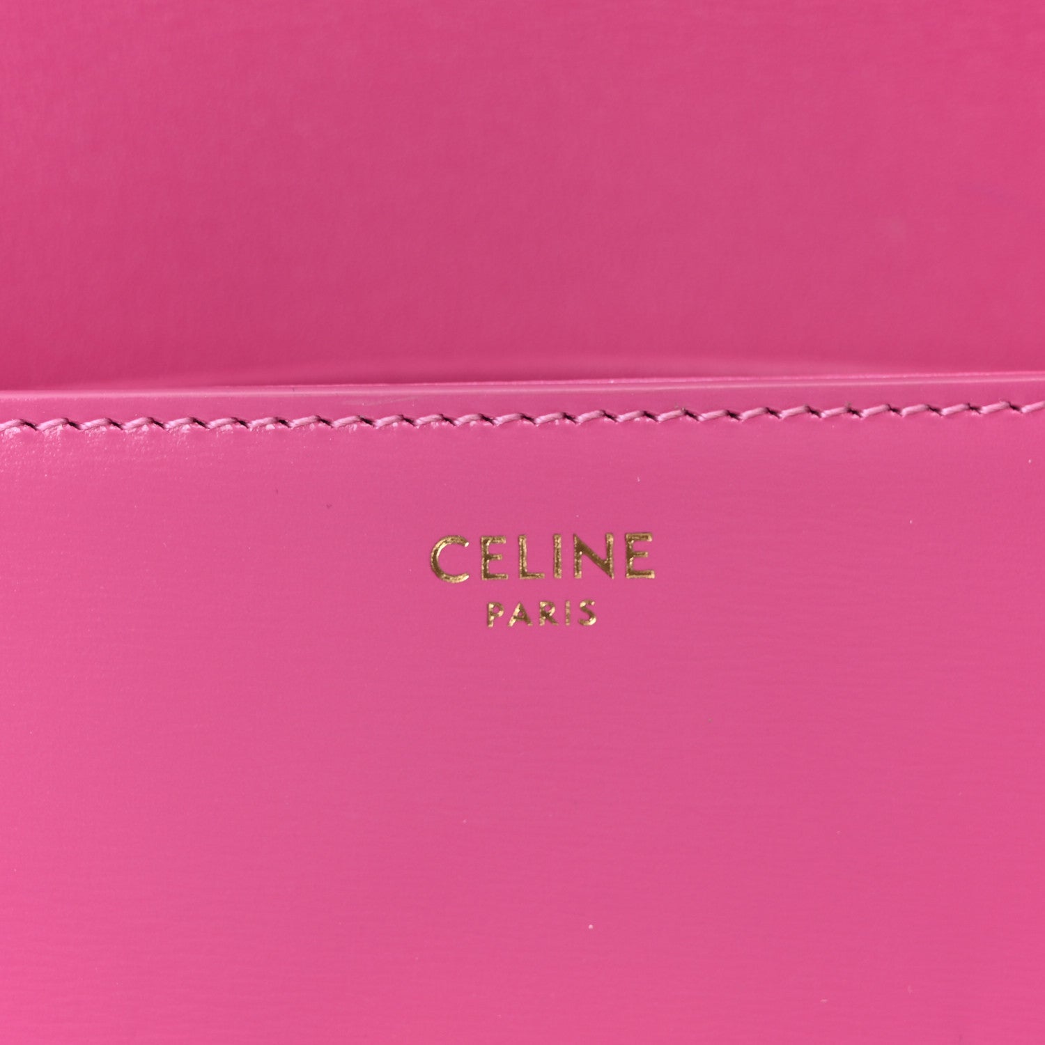 Shiny Calfskin Triomphe Shoulder Bag Fuchsia