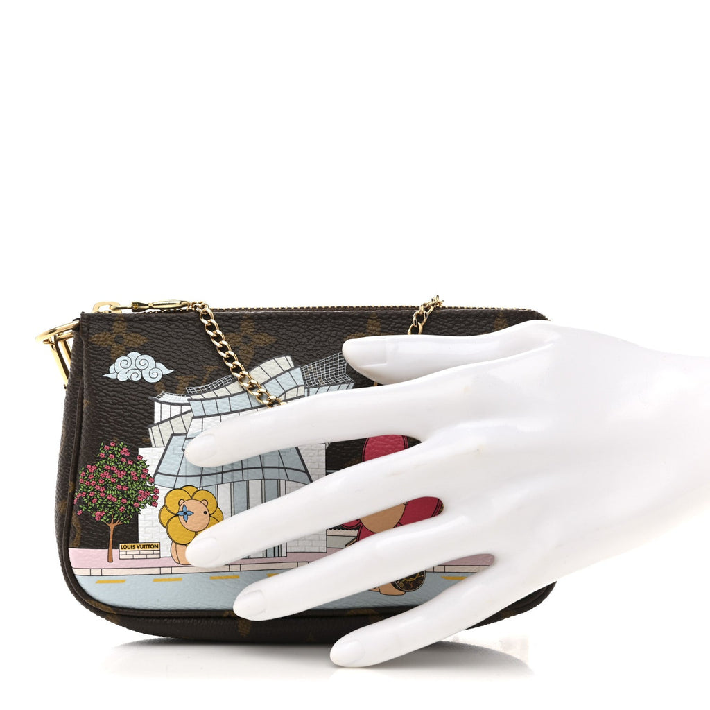 Monogram 2022 Christmas Animation Seoul Mini Pochette Accessories Fuchsia