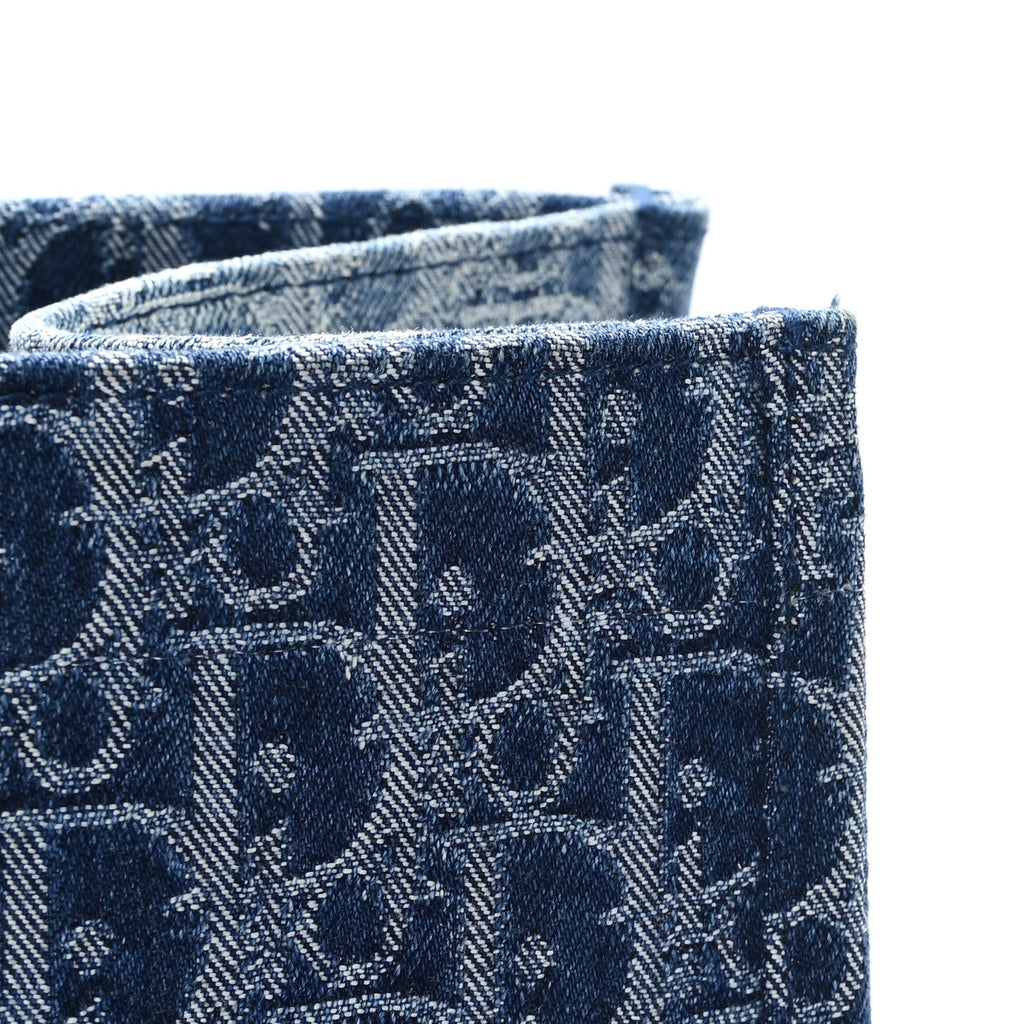 Oblique Denim Large Book Tote Blue