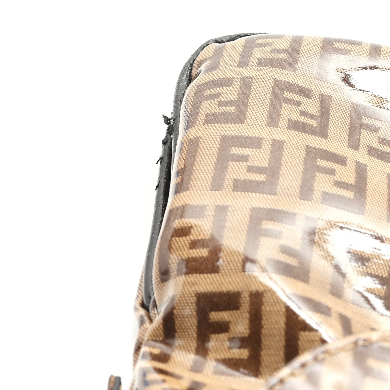 Vinyl Zucchino Baguette Double Flap Tobacco