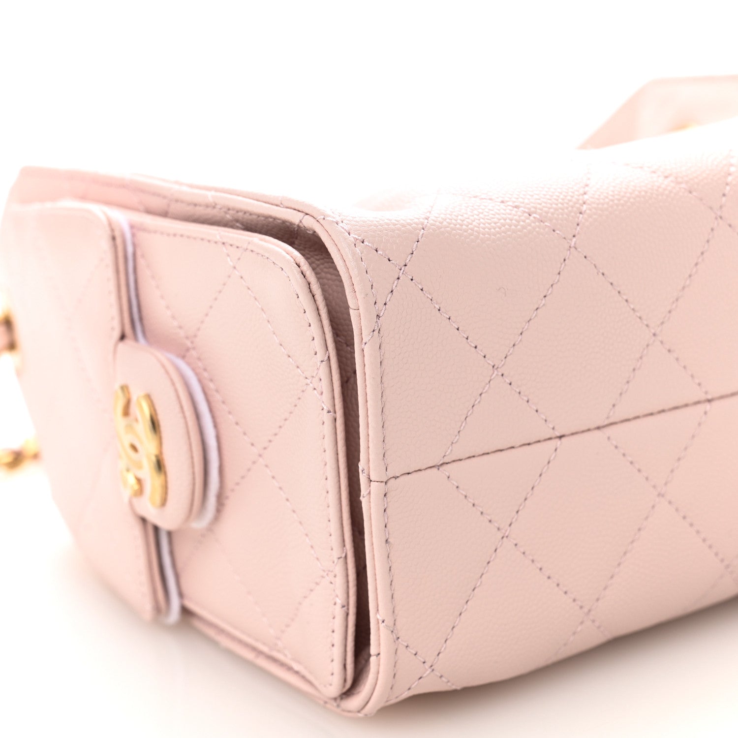 Caviar Quilted Mini Chanel 25 Handbag Light Pink