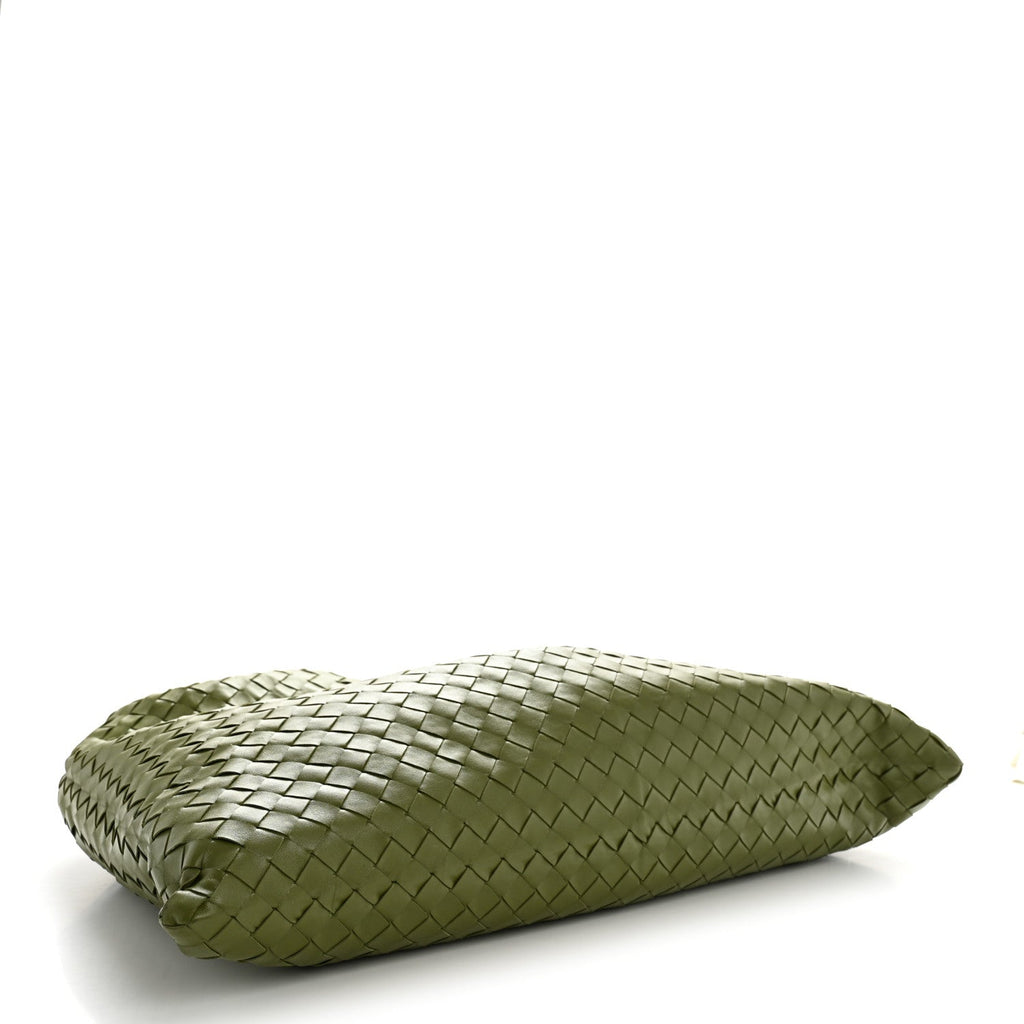 Calfskin Intrecciato Large Hop Matcha