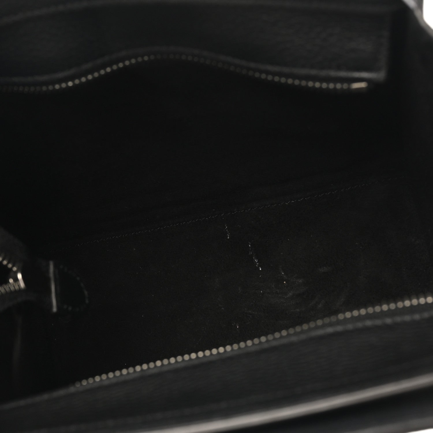 Drummed Calfskin Nano Luggage Black