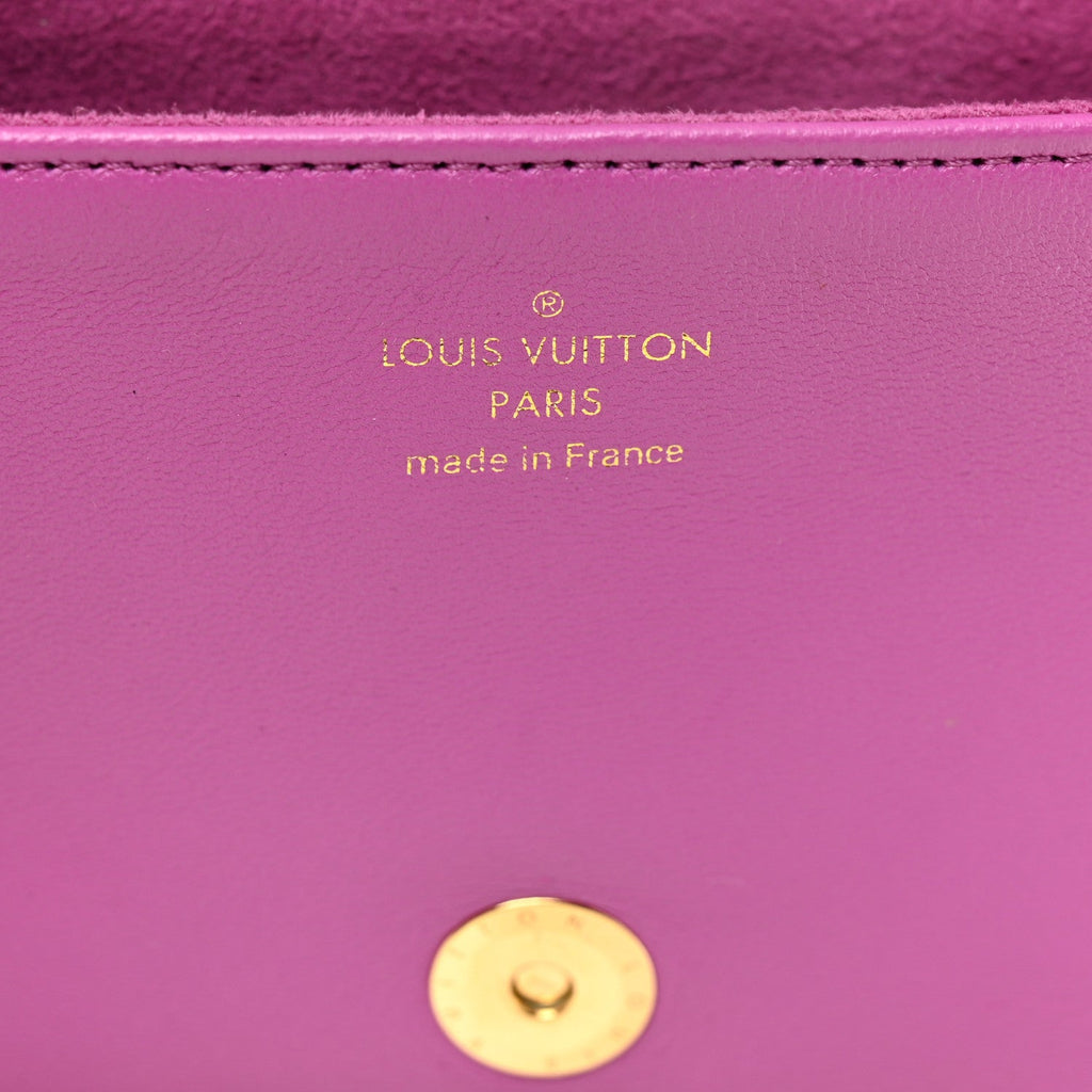 Lambskin Embossed Monogram Coussin Belt Bag Orchid