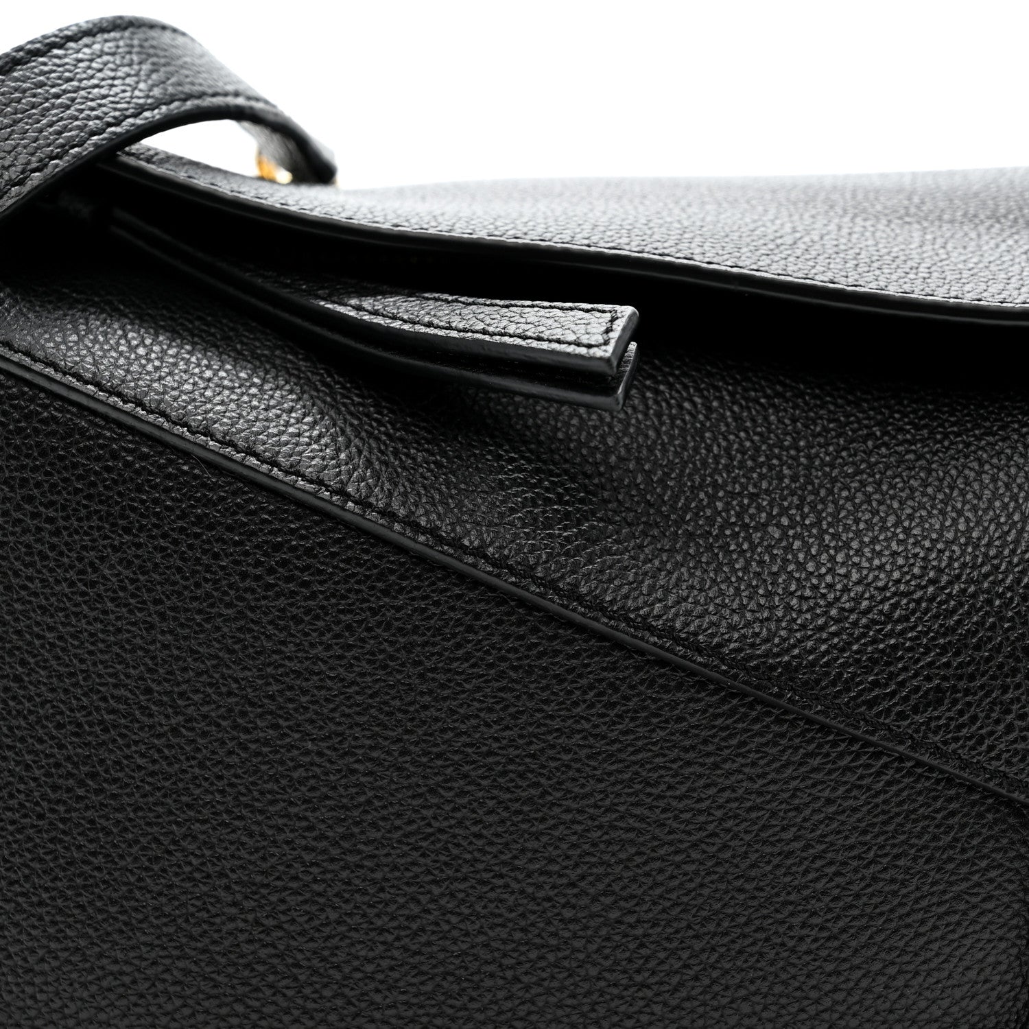 Calfskin Small Puzzle Edge Bag Black