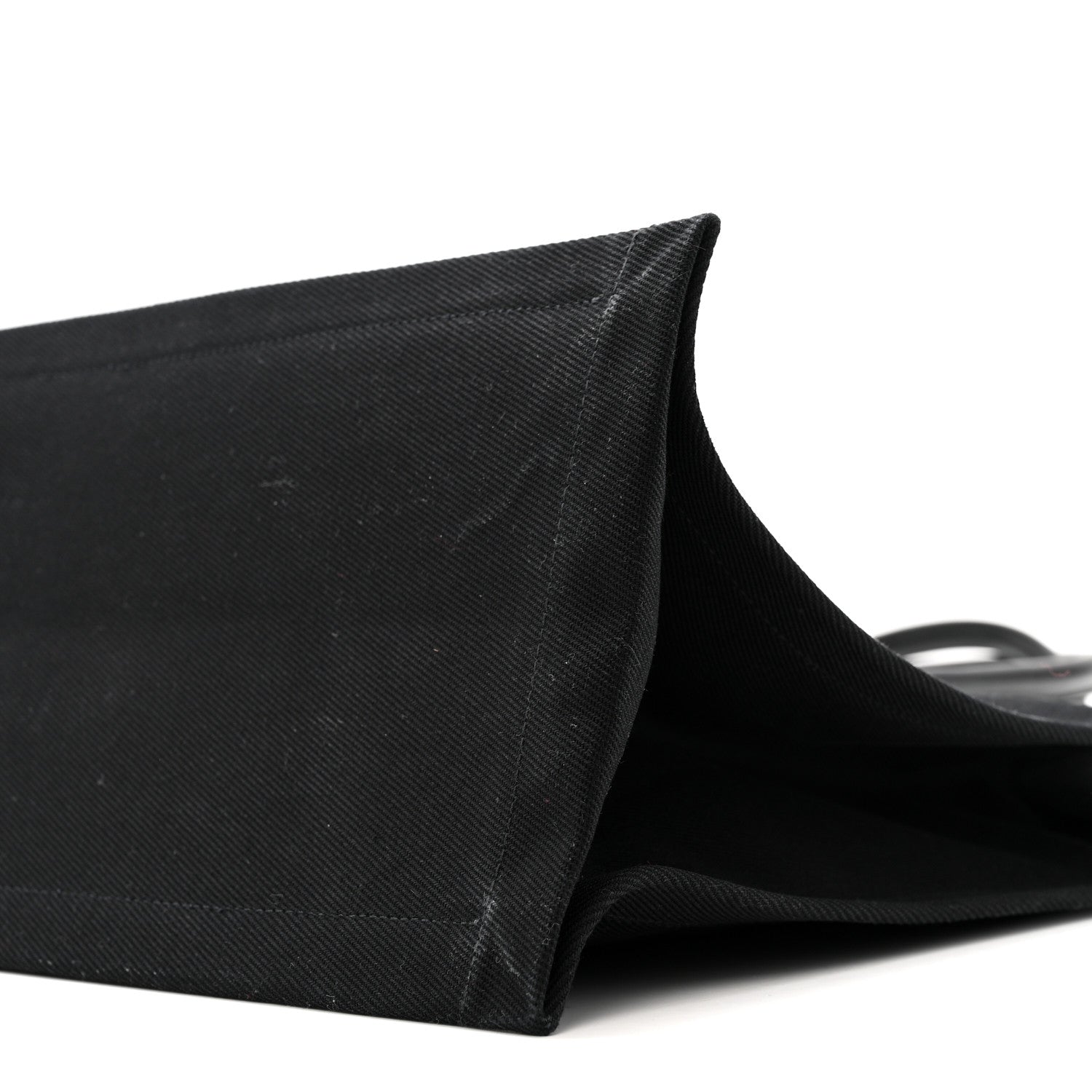 Linen Calfskin Rive Gauche Tote Black