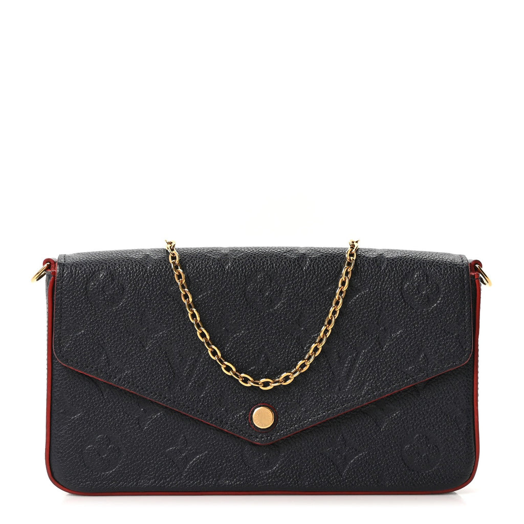 Empreinte Pochette Felicie Chain Wallet Marine Rouge