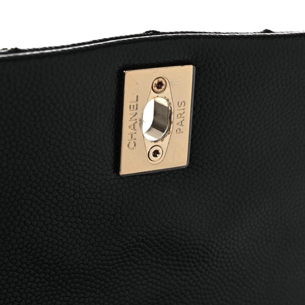 Caviar Quilted Extra Mini Coco Handle Flap Black