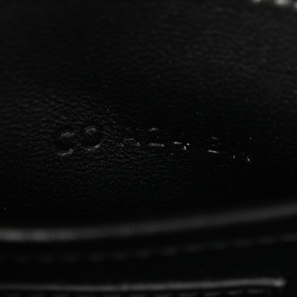 Shiny Calfskin Nano Pencil Bag Black