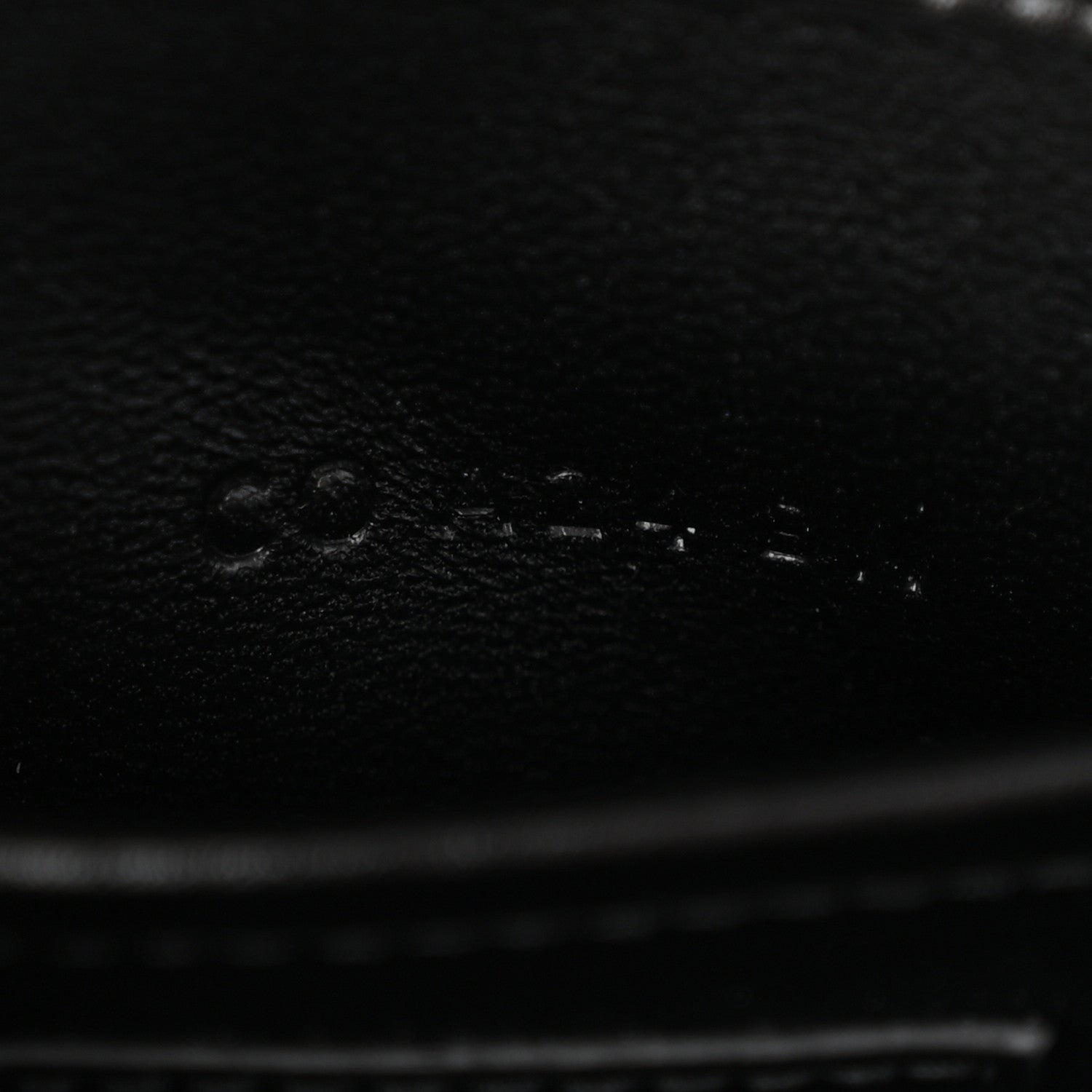 Shiny Calfskin Nano Pencil Bag Black