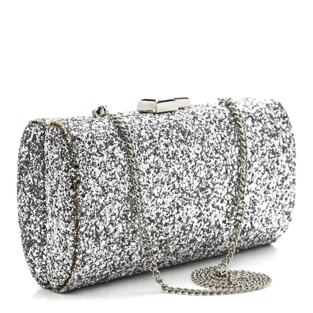 Glitter Celeste Clutch Silver