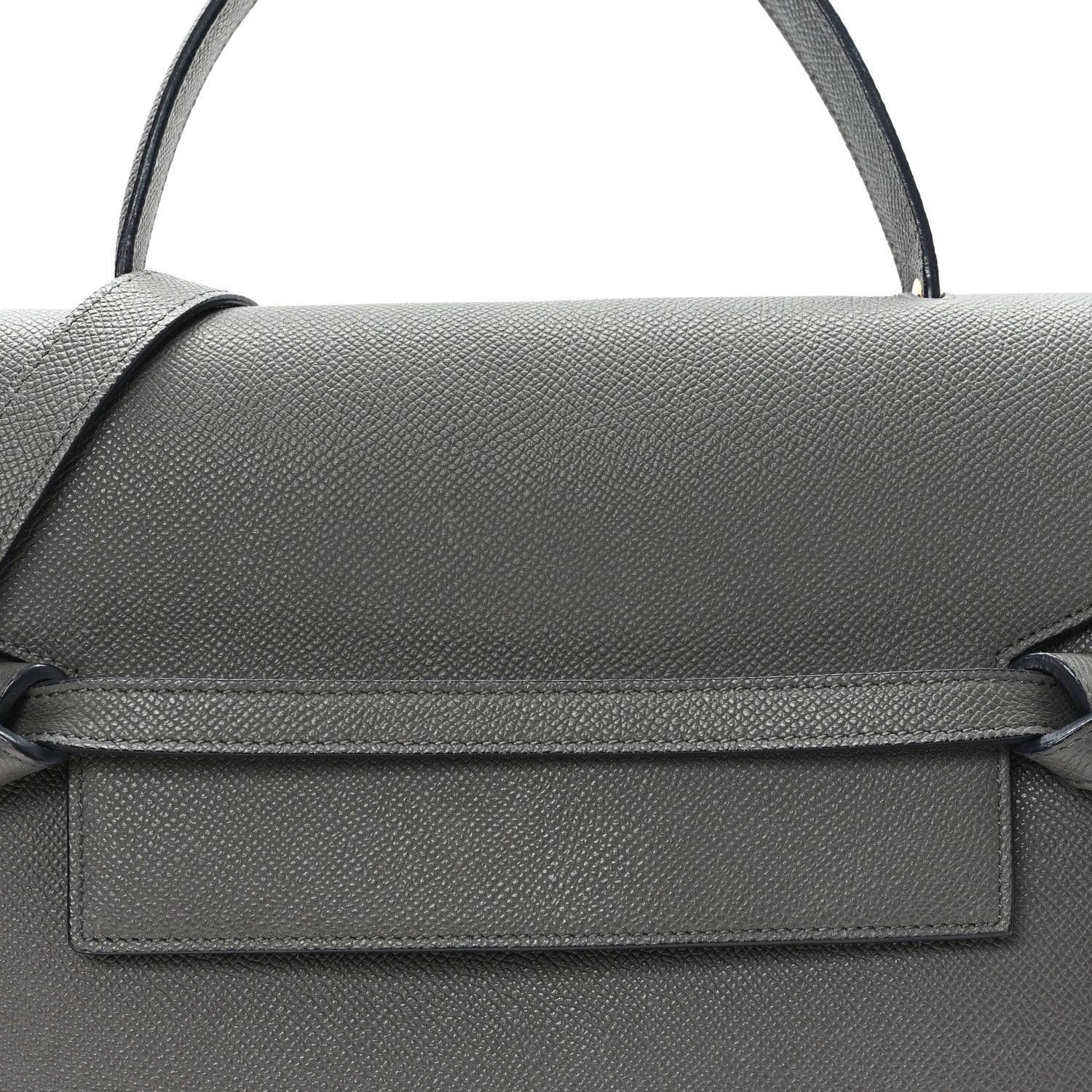 Grained Calfskin Mini Belt Bag Grey