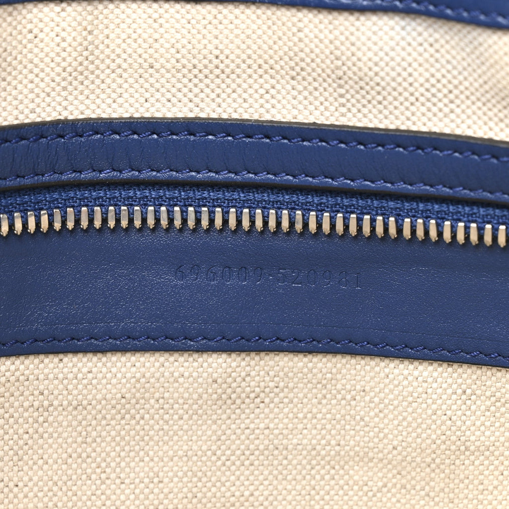Calfskin GG Tennis Embossed Medium Wristlet Messenger Bag Intense Metal Blue