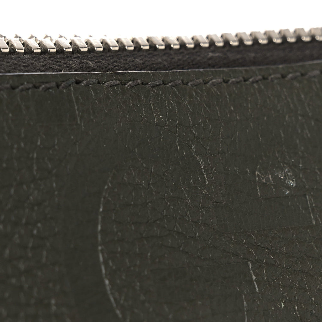 Piuma Calfskin Jumbo GG Embossed Medium Wristlet Messenger Bag Green