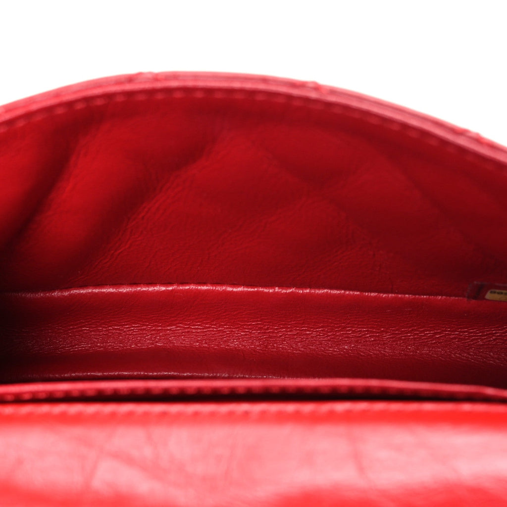 Aged Calfskin Quilted 2.55 Reissue Flap Belt Bag Red