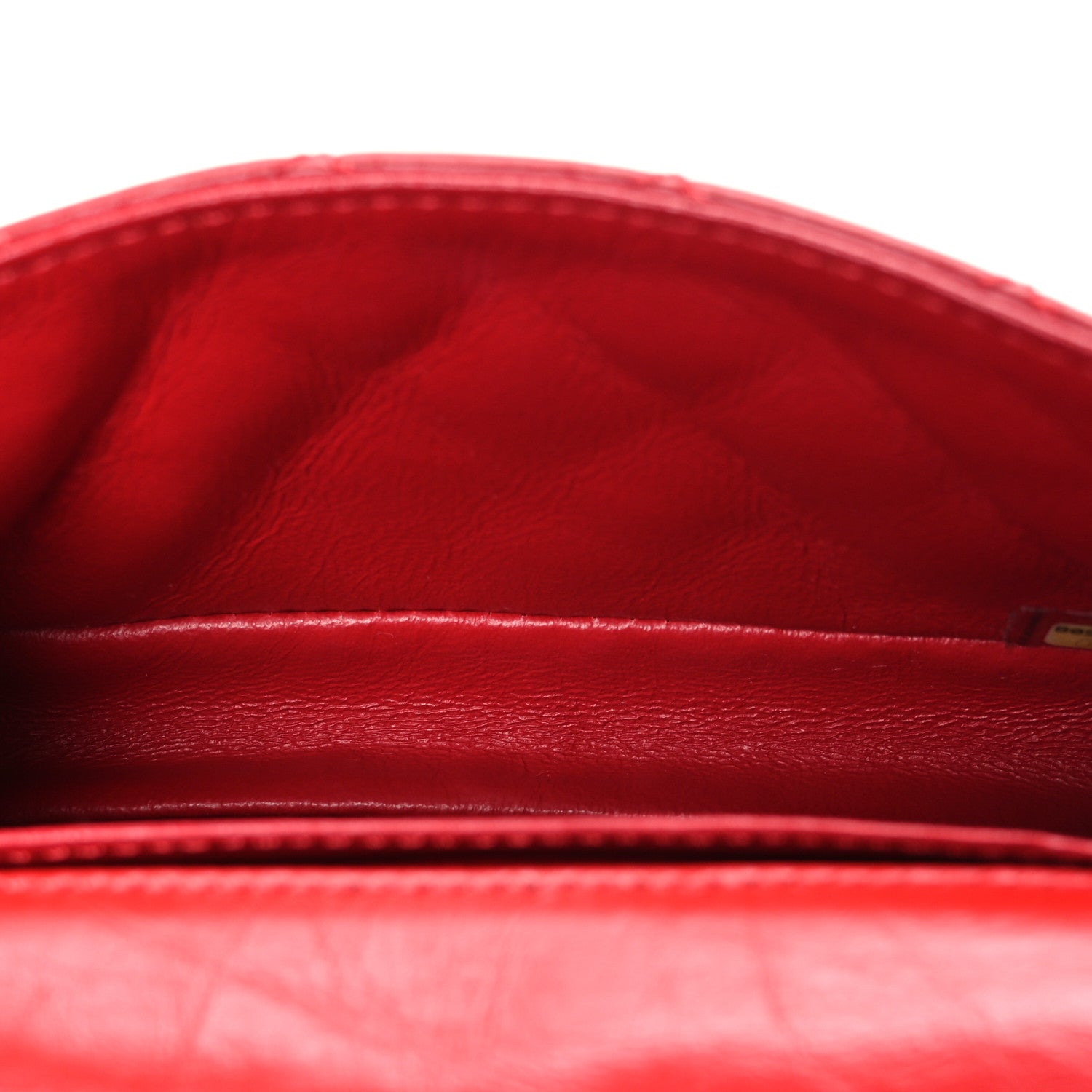 Aged Calfskin Quilted 2.55 Reissue Flap Belt Bag Red