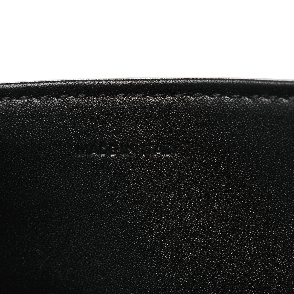 Satinated Calfskin Mini 16 Top Handle Bag Black