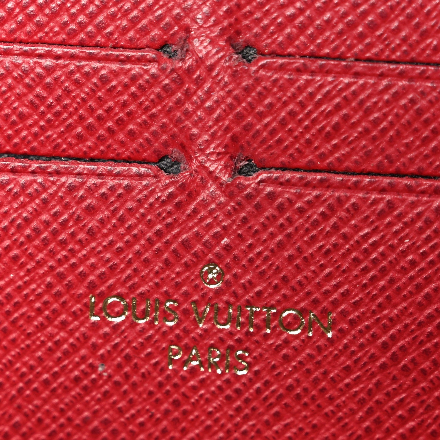 Damier Ebene Clemence Wallet Cherry