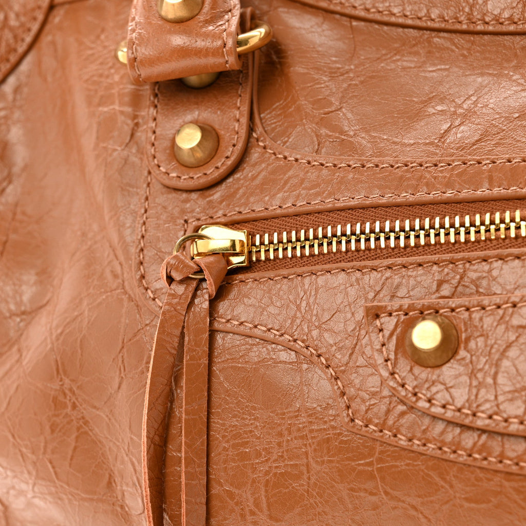Agneau Arena Gold Hardware Medium Le City Camel