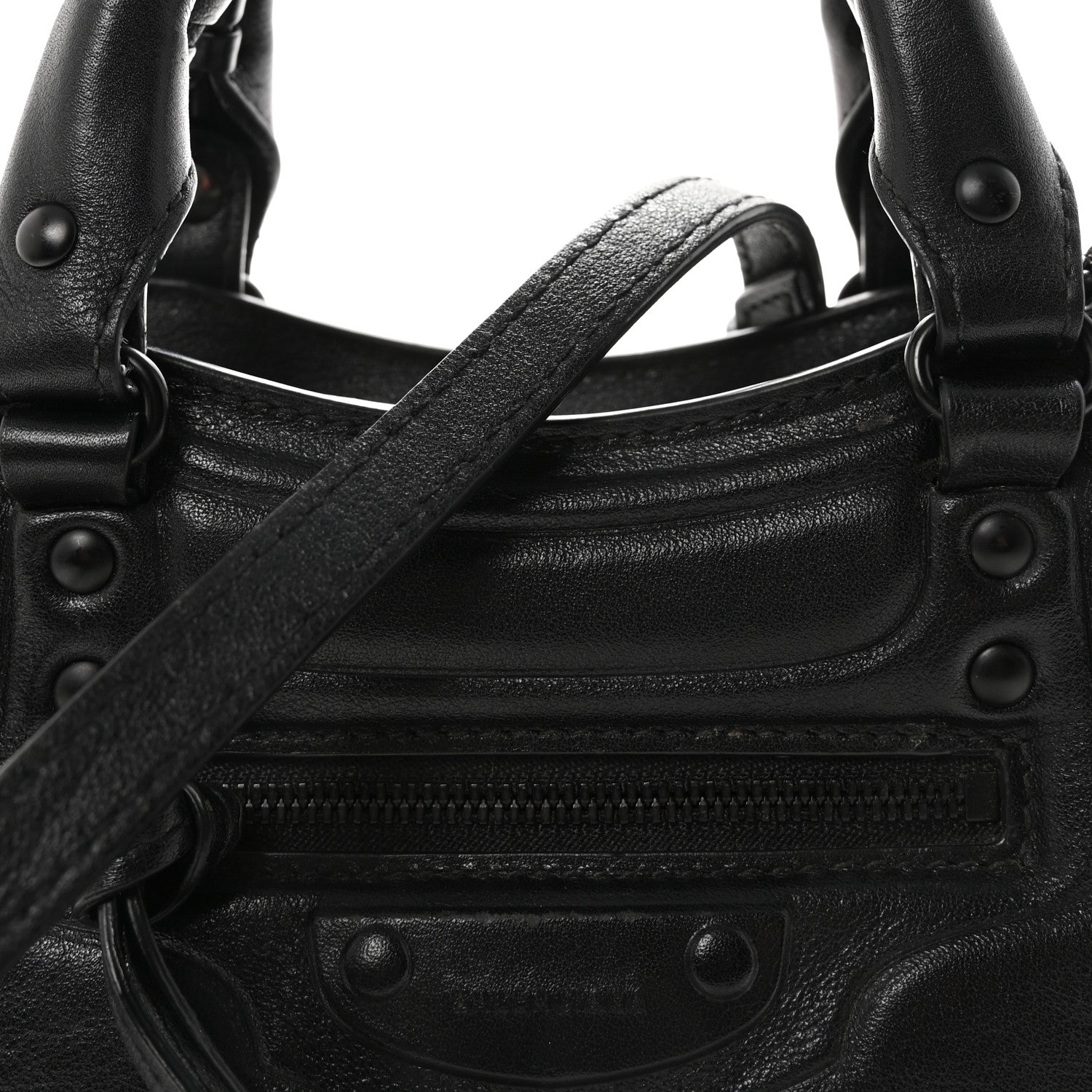Cake Calfskin Tonal Hardware Mini Neo Classic City Black