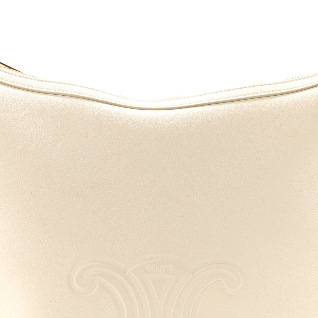 Supple Calfskin Cuir Triomphe Heloise Shoulder Bag White